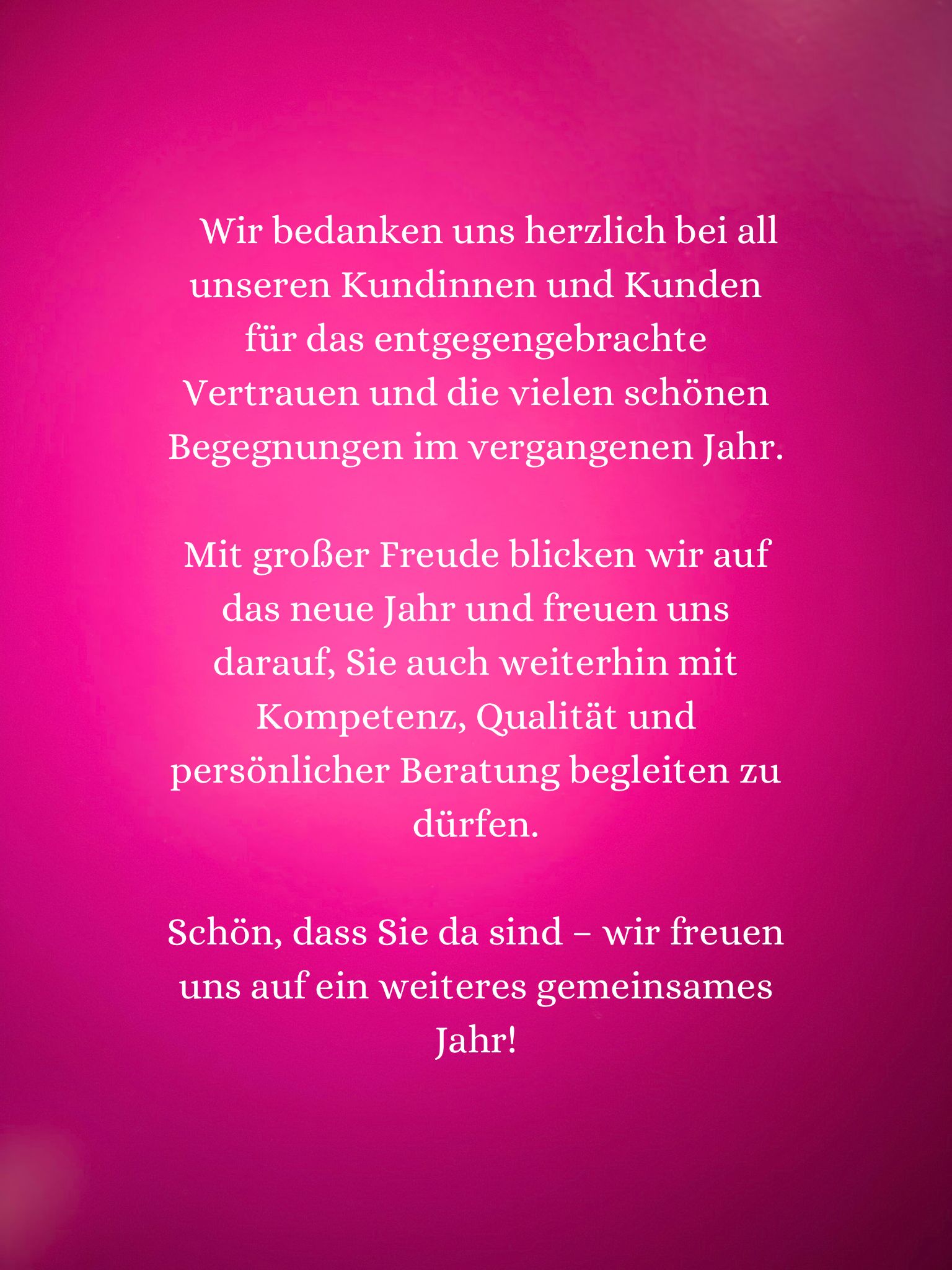 Frohe Weihnachten und einen guten Rutsch ins neue Jahr